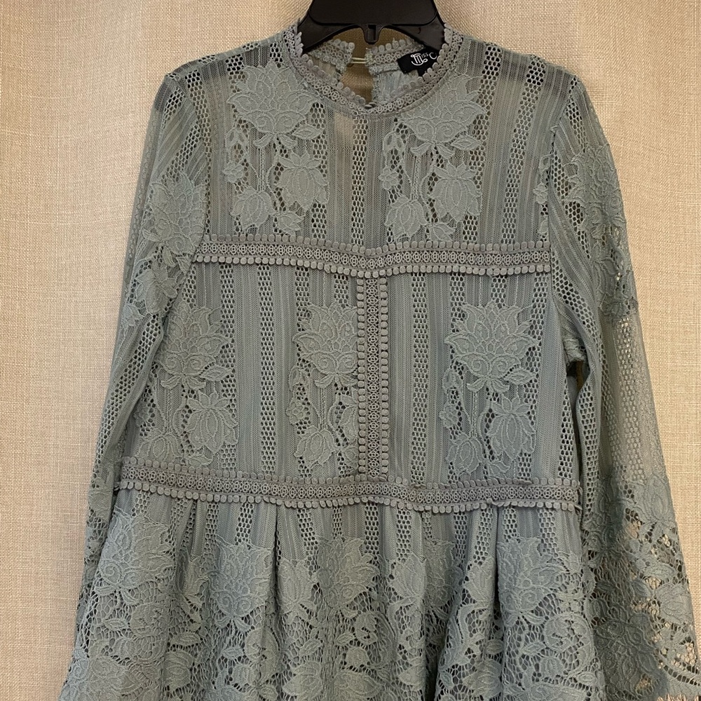 Sage Laced Blouse